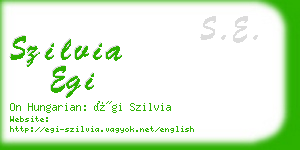 szilvia egi business card